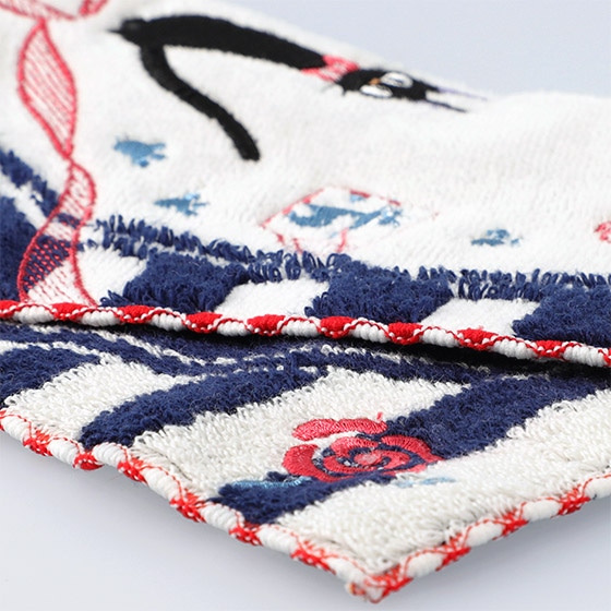 魔女の宅急便 マリンブルーボーダー ミニタオル | どんぐり共和国そら