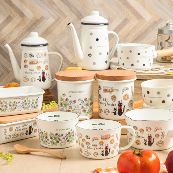 魔女の宅急便 ホーローバターケース(木蓋付き) 500ml ENBT5 | どんぐり