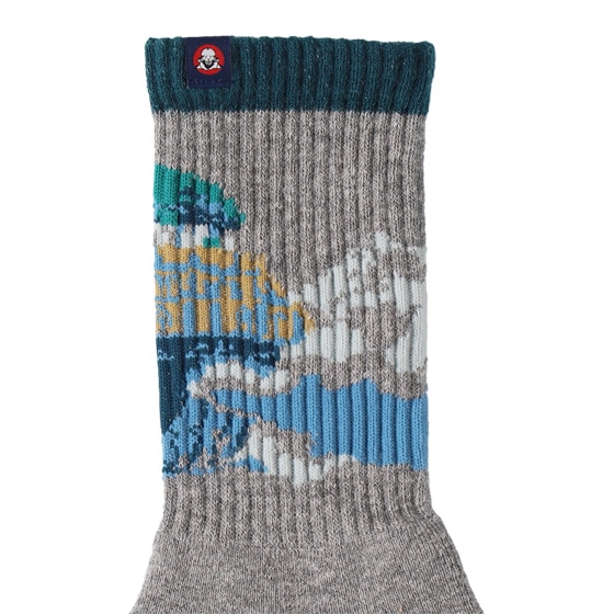 天空の城ラピュタ 風景柄 クルー丈ソックス 23-25cm/25-27cm