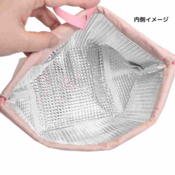 となりのトトロ ネコバスシルエット マチ付き巾着 (アルミ付き