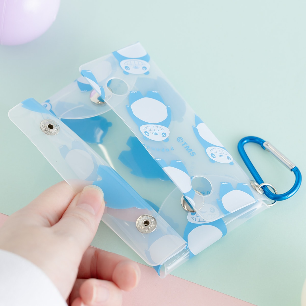 パンダコパンダ マルチクリアケース PAPANDA ミルキーブルー