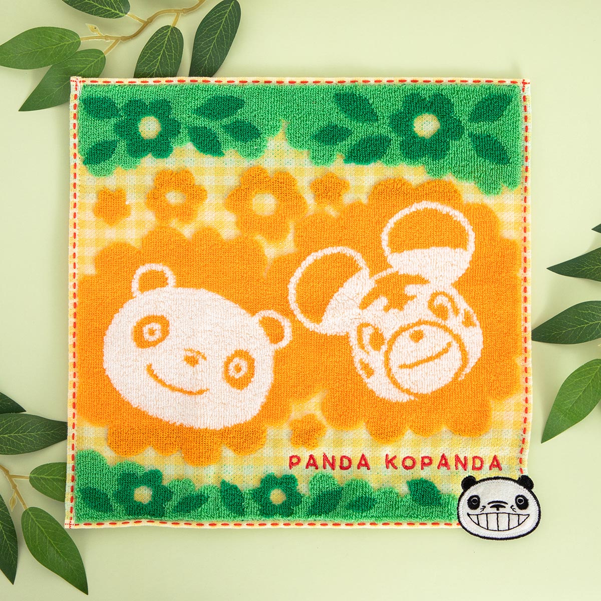 パンダコパンダ アップリケミニタオル にっこり | どんぐり共和国そら