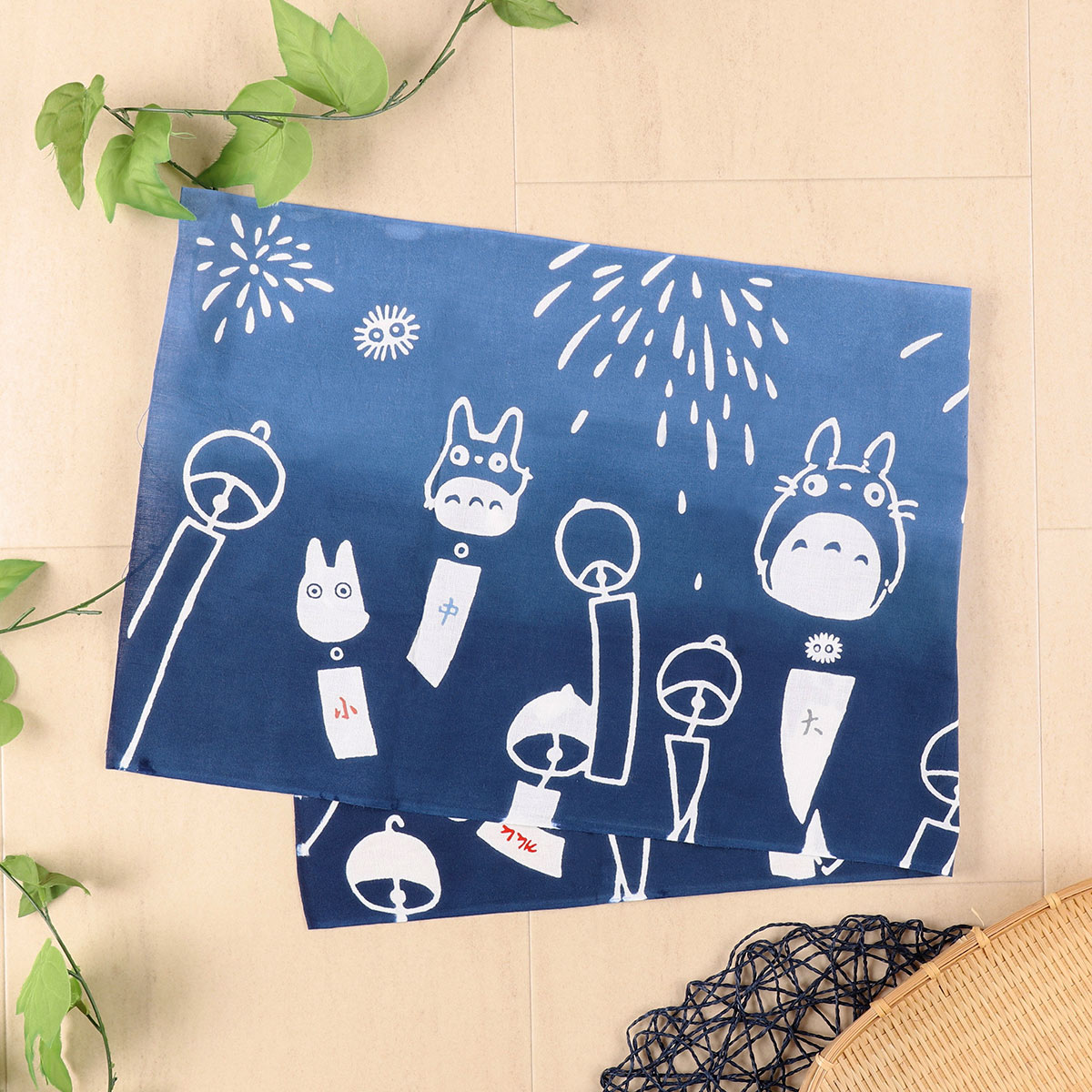 となりのトトロ 本染め手拭い 風鈴 | どんぐり共和国そらのうえ店