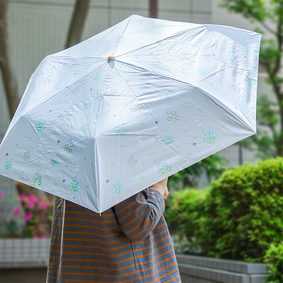 となりのトトロ 晴雨兼用 折りたたみ傘 小トトロ 野花 V-8116