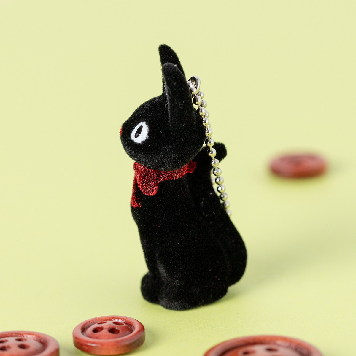 魔女の宅急便 フロッキングキーチェーン ジジ | どんぐり共和国そらの