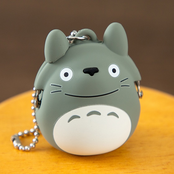 となりのトトロ シリコンミニがまぐち グレー