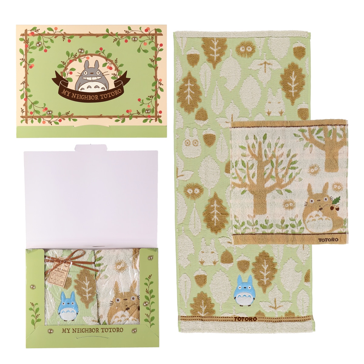となりのトトロ タオルギフトセット【どんぐりとトトロ】WT1P/FT1P