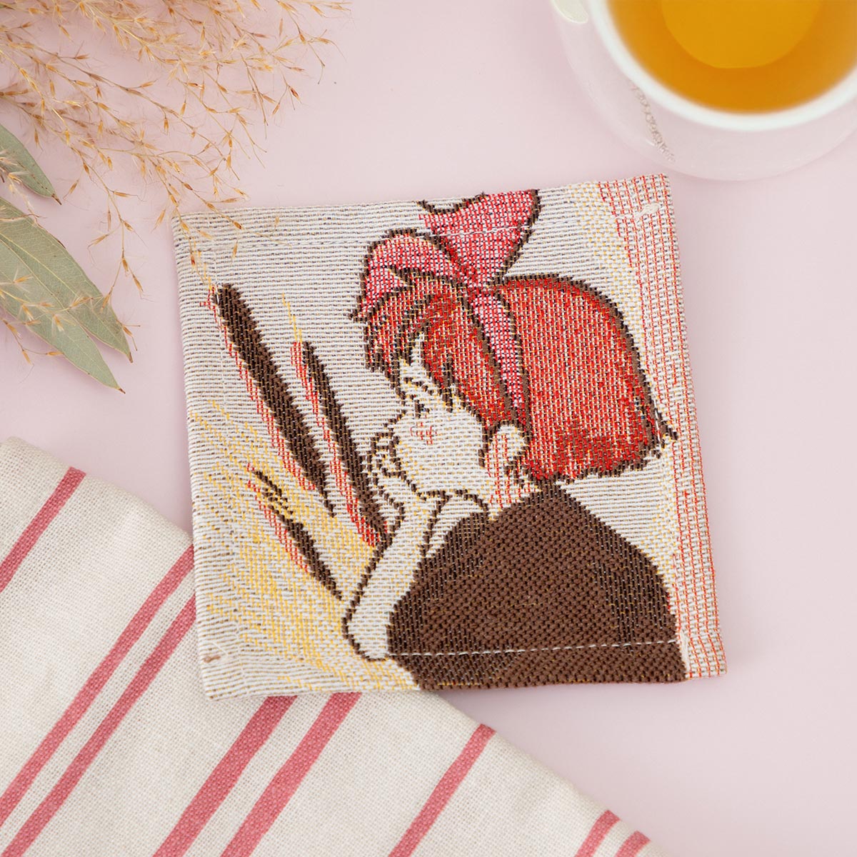 【魔女の宅急便】コースターセット　お買い物　箱あり　未使用　希少 魔女の宅急便 ゴブラン織 コースター 4枚組 | どんぐり共和国