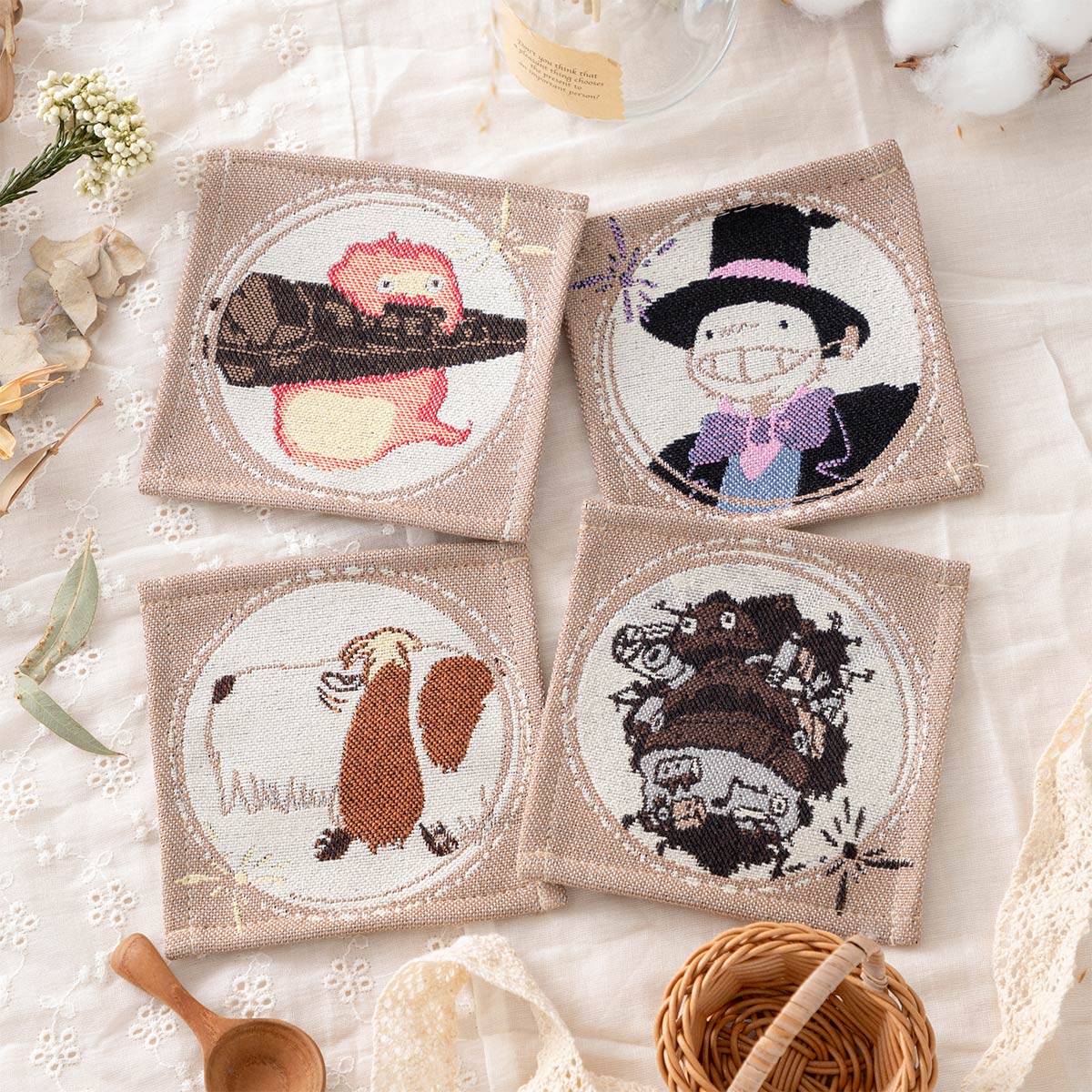 ハウルの動く城 ゴブラン織 コースター 4枚組 | どんぐり共和国そらの