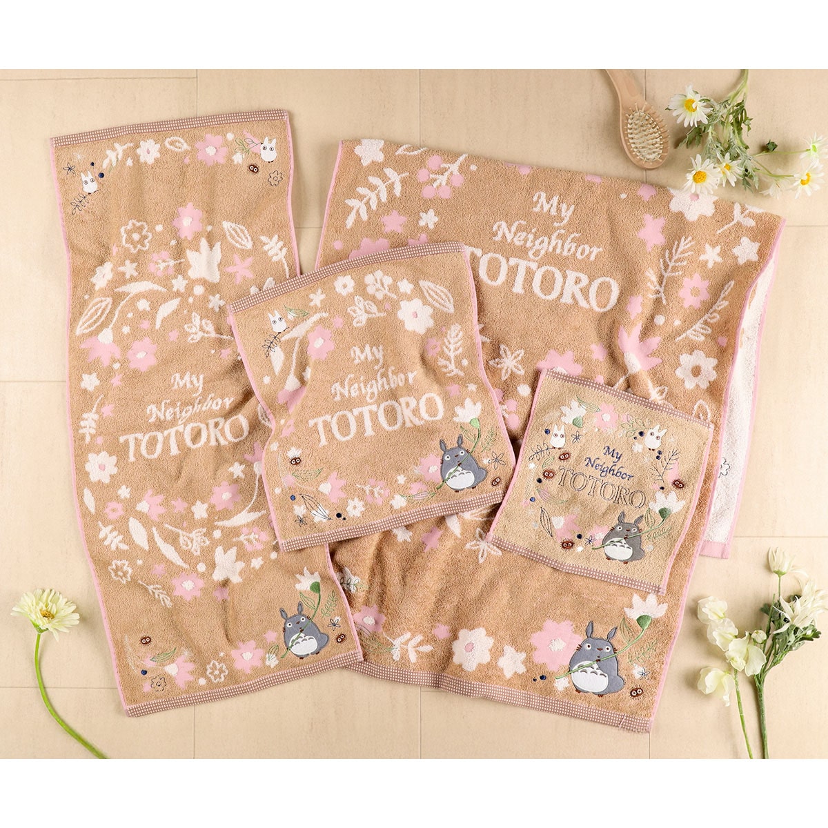 となりのトトロ ｢アンティークリーフ｣ ウォッシュタオル | どんぐり