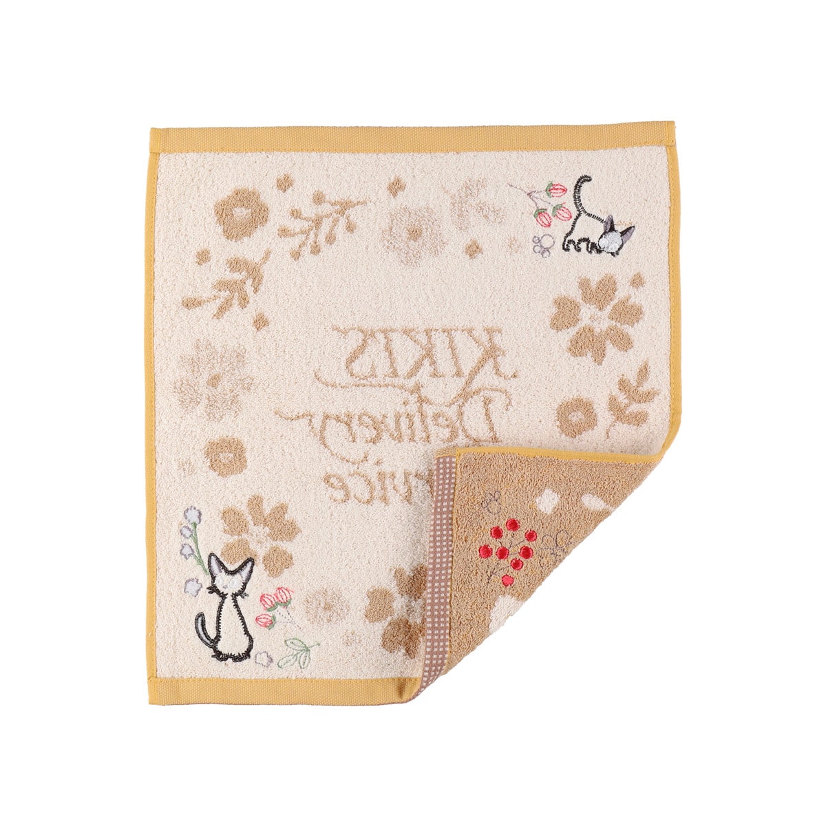 魔女の宅急便 ｢セピアフラワー｣ ウォッシュタオル | どんぐり共和国