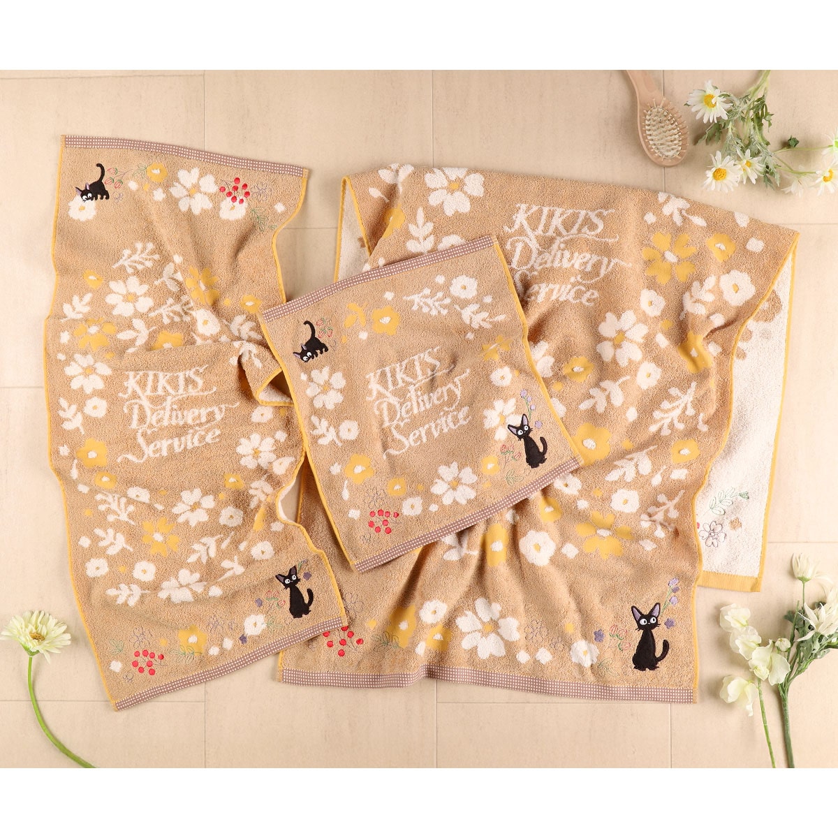 香寿たつきグッズ 魔女の宅急便 ｢セピアフラワー｣ バスタオル | どんぐり共和国そらのうえ店