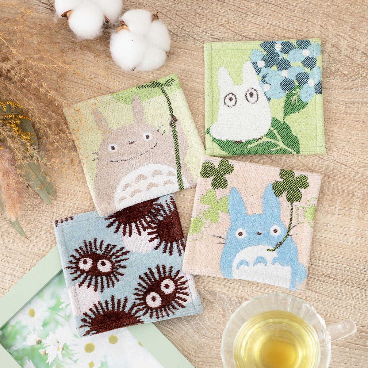 となりのトトロ ゴブラン織 コースター 4枚組【季節のはじまり