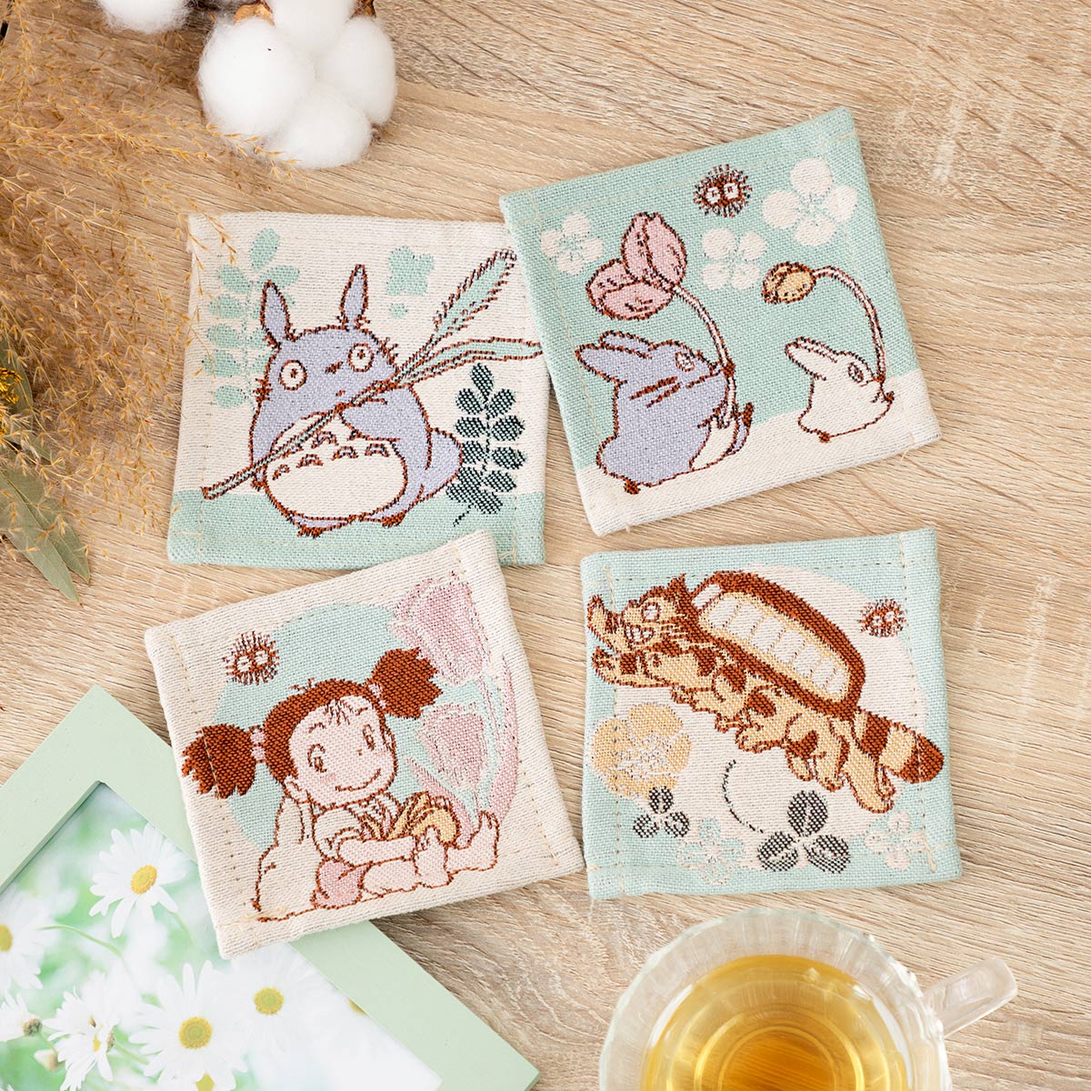 となりのトトロ ゴブラン織 コースター4枚組【ボタニカルガーデン