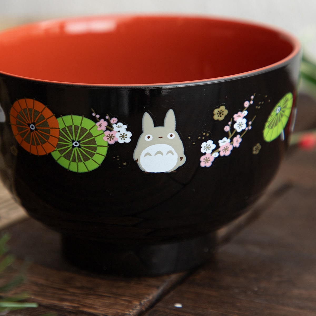 となりのトトロ　御椀　汁椀　二馬力　ジブリ となりのトトロ トトロ和傘 塗汁わん N2 | どんぐり共和国そらのうえ店