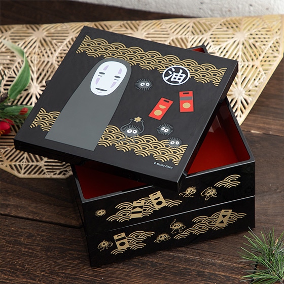 千と千尋の神隠し カオナシ 塗2段重箱 NLW15 | どんぐり共和国そらのうえ店