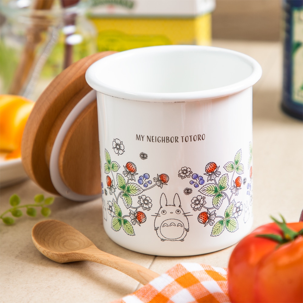 となりのトトロ ホーローキャニスター(木蓋付き) 750ml ENC8