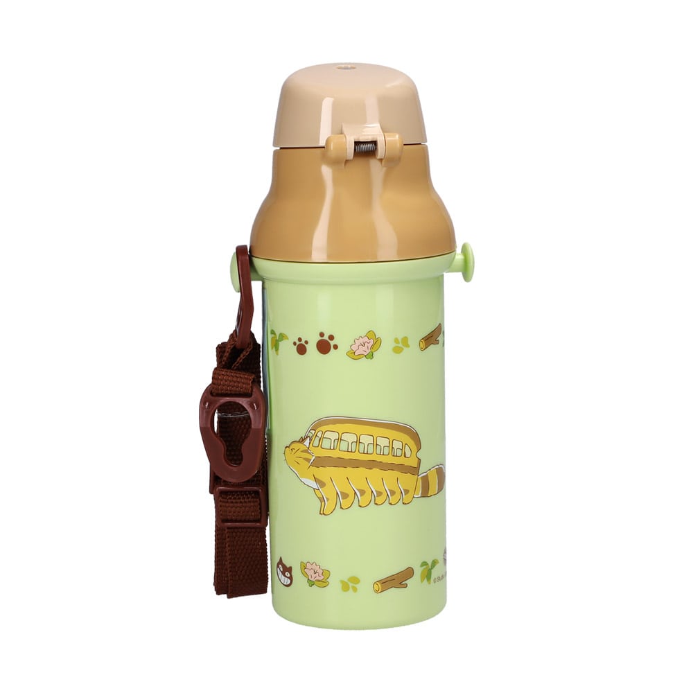 となりのトトロ 抗菌 直飲 プラワンタッチボトル 480ml ネコバス