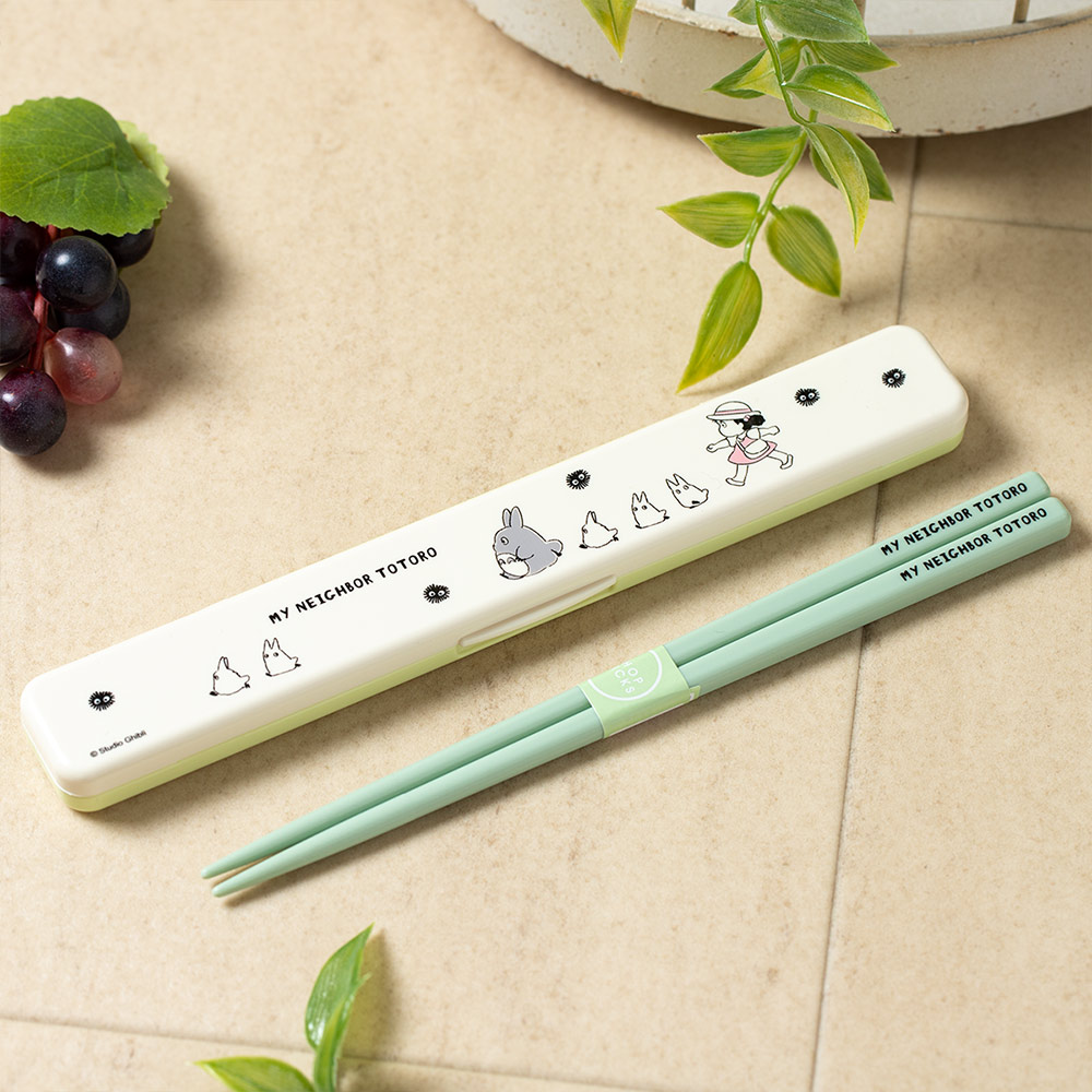 24.となりのトトロ色々セット となりのトトロ 抗菌 音の鳴らない箸箱セット 18cm 行進 ABC3AG