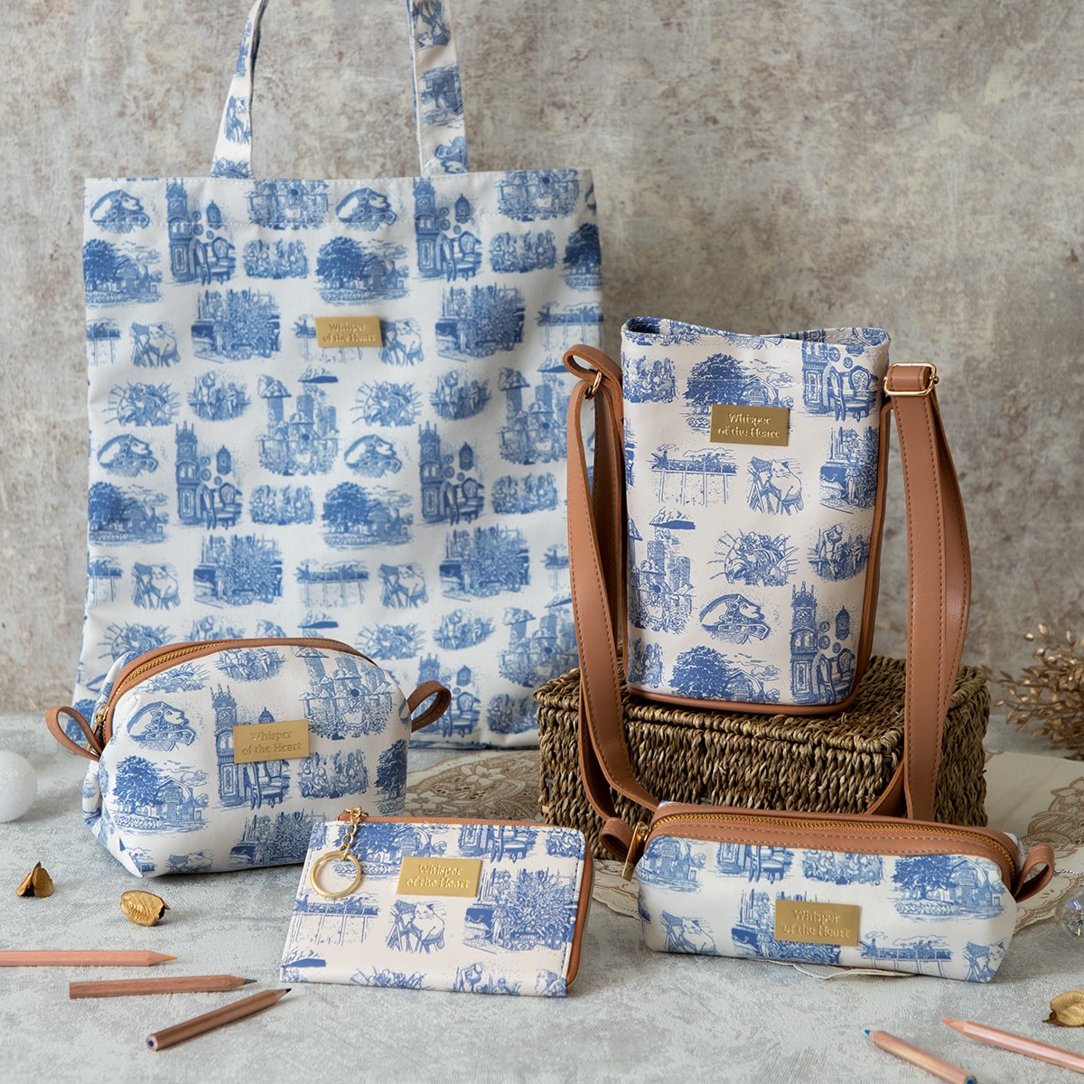 耳をすませば ノスタルジースケッチシリーズ マルチポシェット  