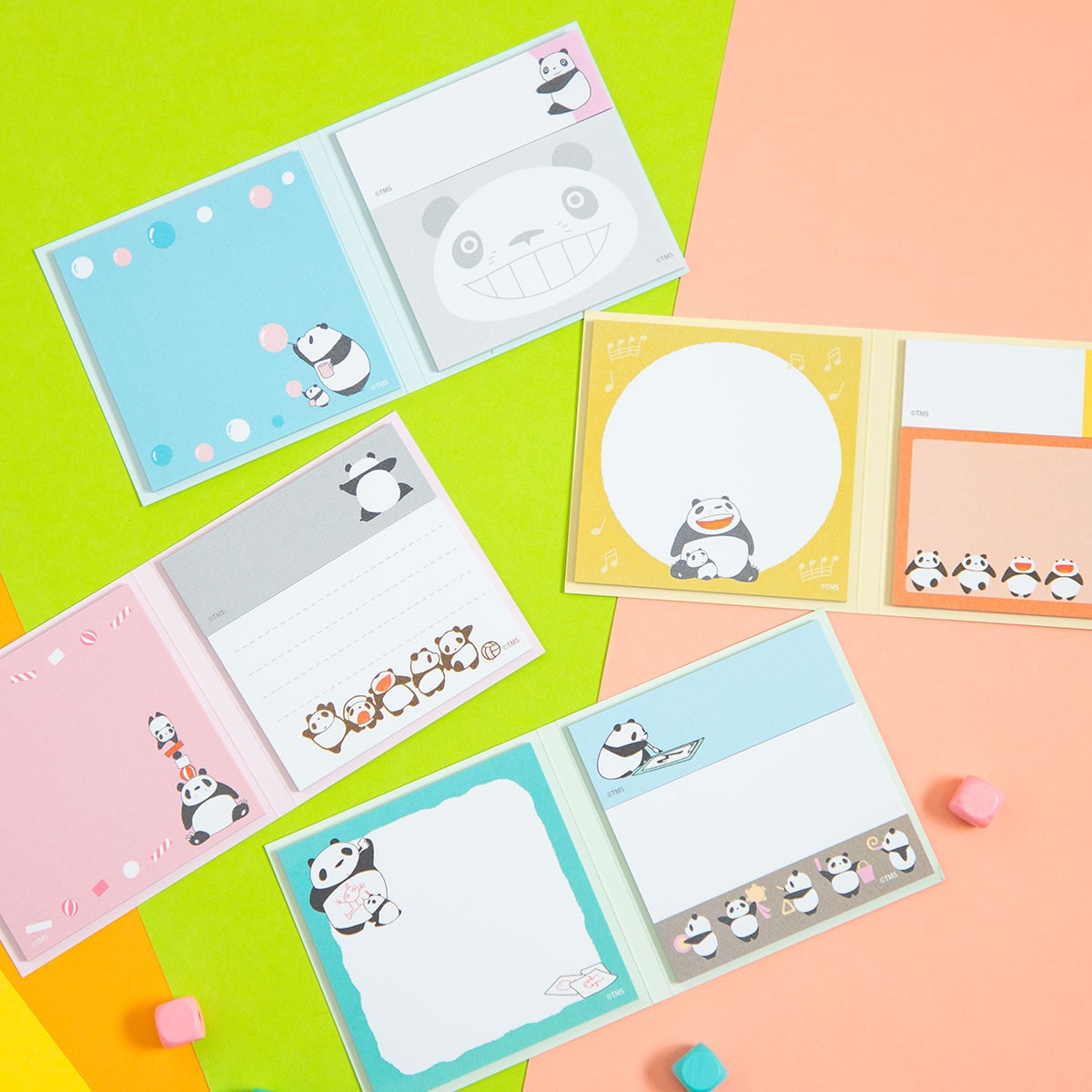 パンダコパンダ ブック型ふせん（ブルー） | どんぐり共和国そらのうえ店