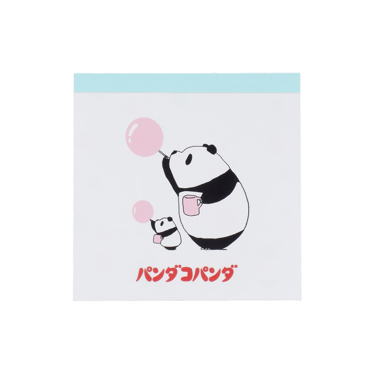 パンダコパンダ メモパッド スクエア（しゃぼんだま