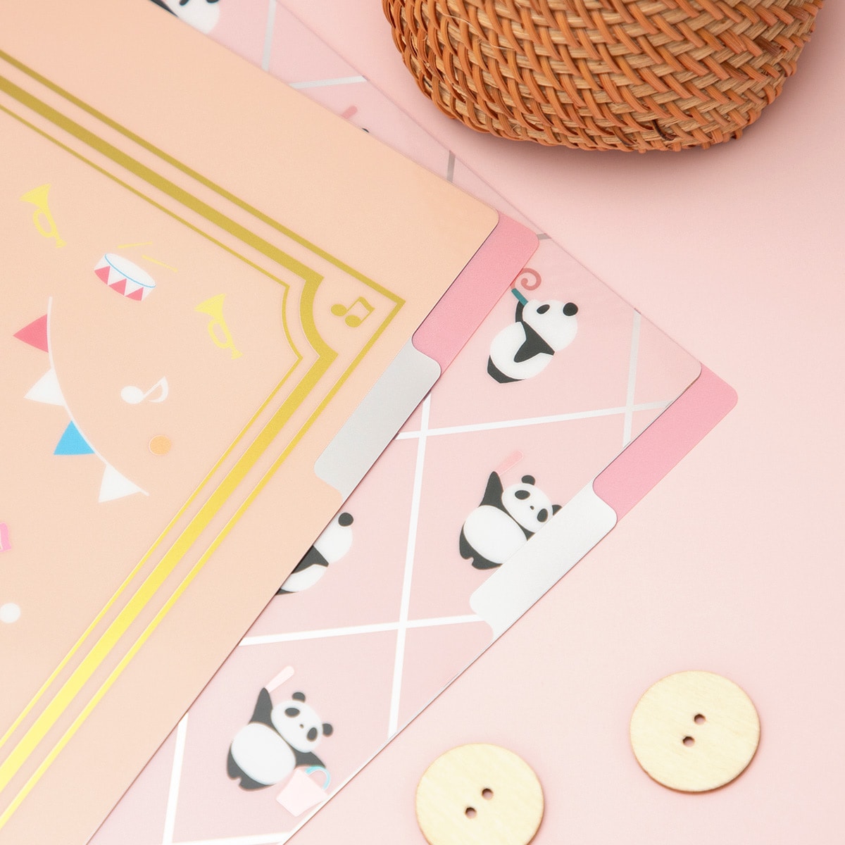 パンダコパンダ A4ポケットクリアファイル (おんがく) | どんぐり