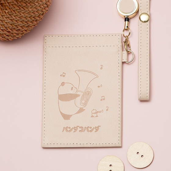 パンダコパンダ 合皮パスケース ベージュ