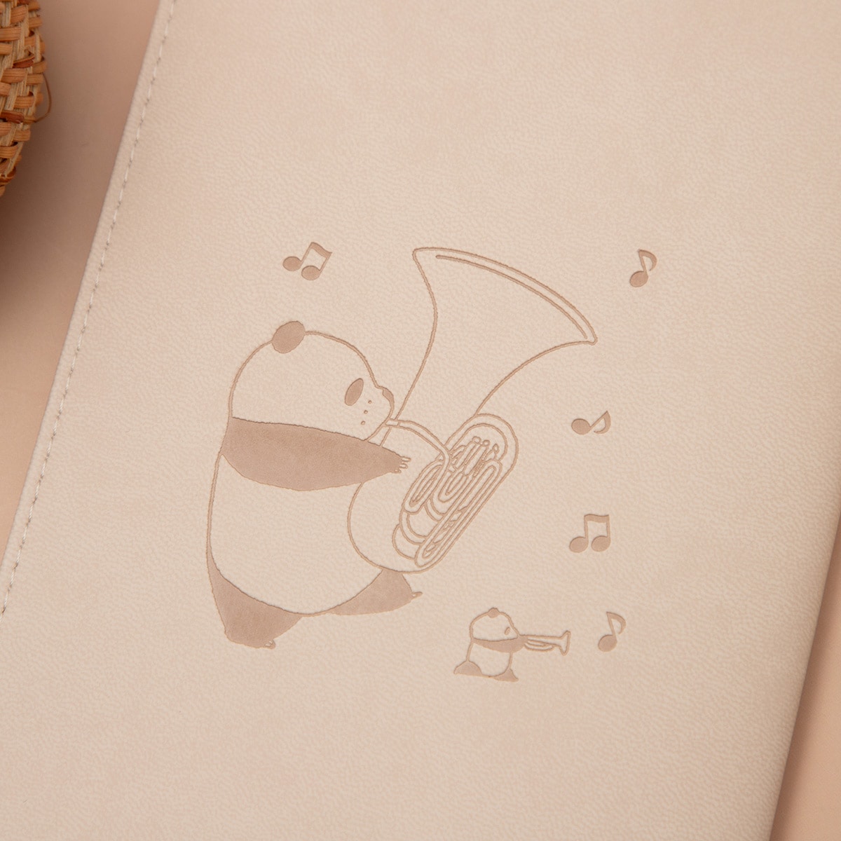 パンダコパンダ 合皮ブックカバー ベージュ | どんぐり共和国そらのうえ店