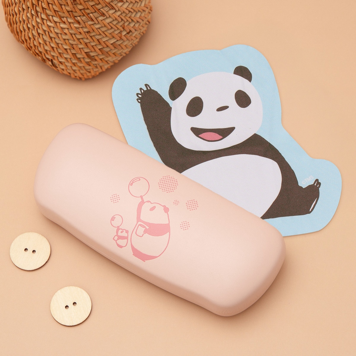 パンダコパンダ 合皮メガネケース ピンク | どんぐり共和国そらのうえ店