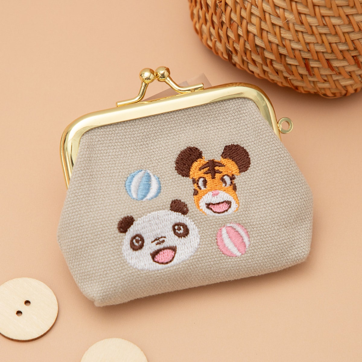 パンダコパンダ 刺繍ミニがま口 サーカス | どんぐり共和国そらのうえ店