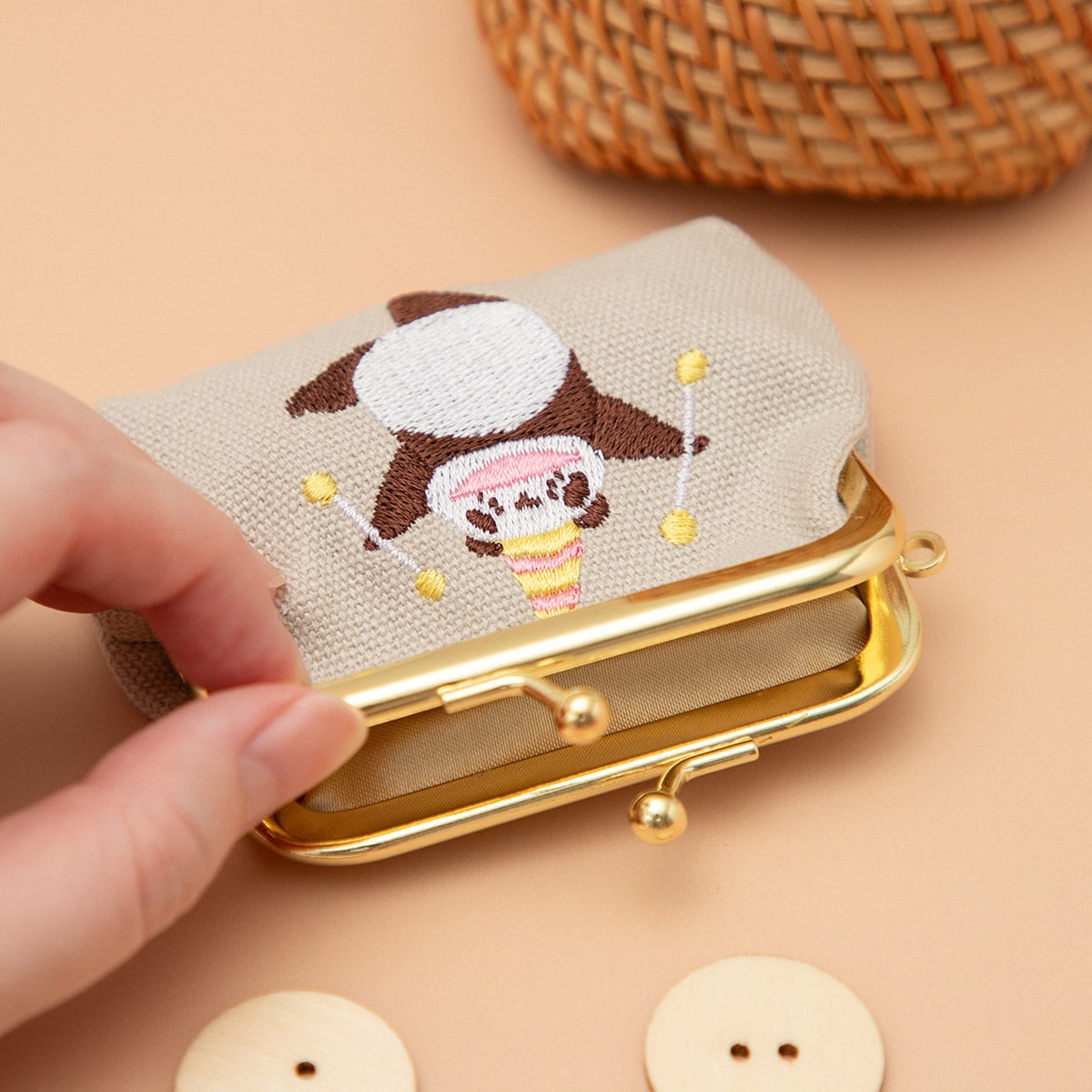 パンダコパンダ 刺繍ミニがま口 サーカス | どんぐり共和国そらのうえ店