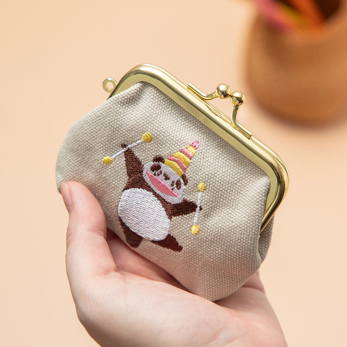 パンダコパンダ 刺繍ミニがま口 サーカス | どんぐり共和国そら