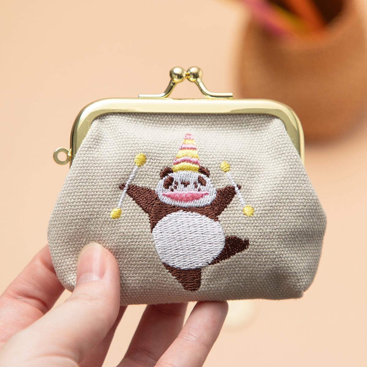 パンダコパンダ 刺繍ミニがま口 サーカス | どんぐり共和国そらのうえ店