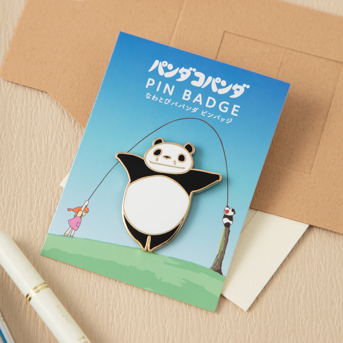 パンダコパンダ ピンズ (なわとびパパンダ) | どんぐり共和国そらのうえ店