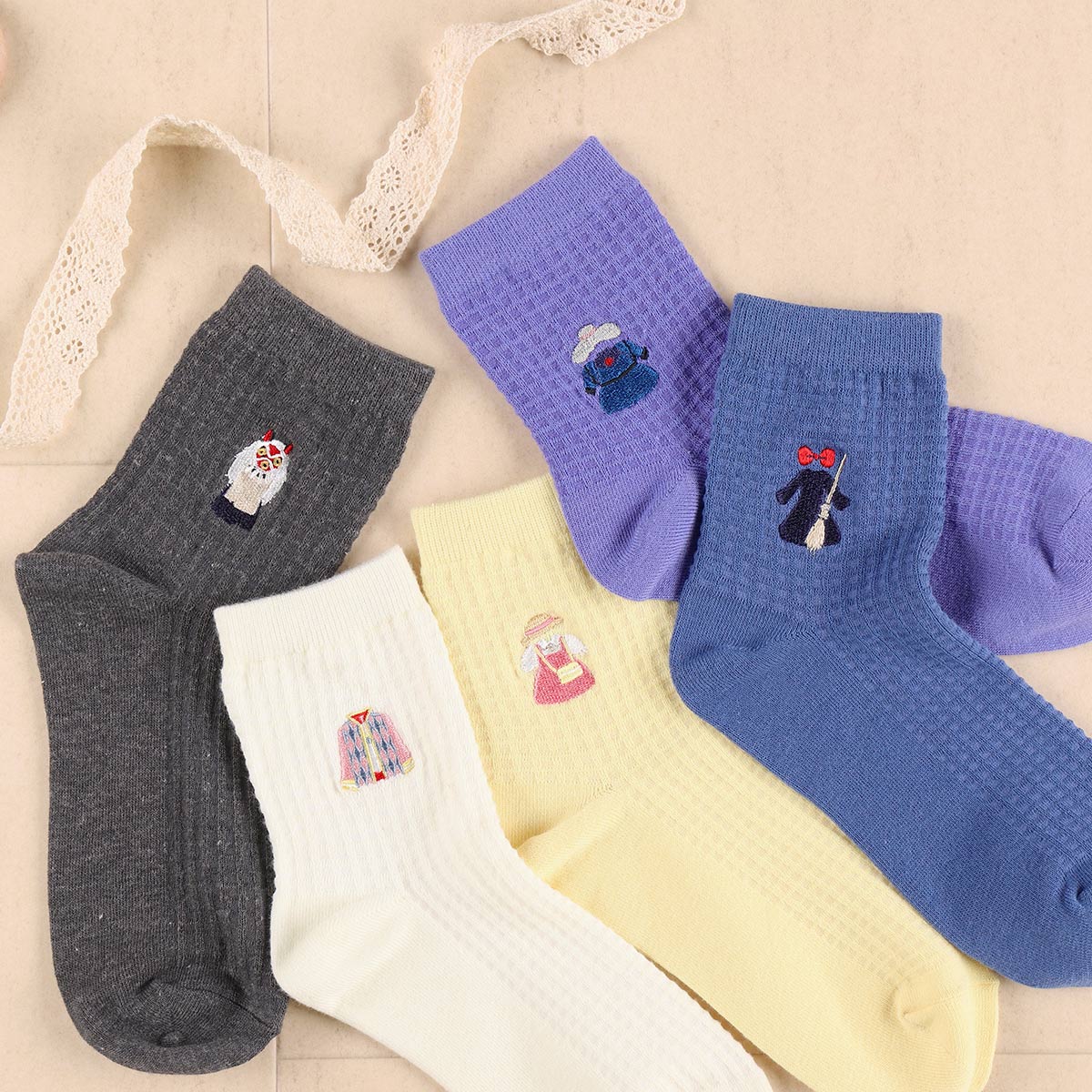 もののけ姫 ワッフルクルー サン 23-25cm (グレー) | どんぐり