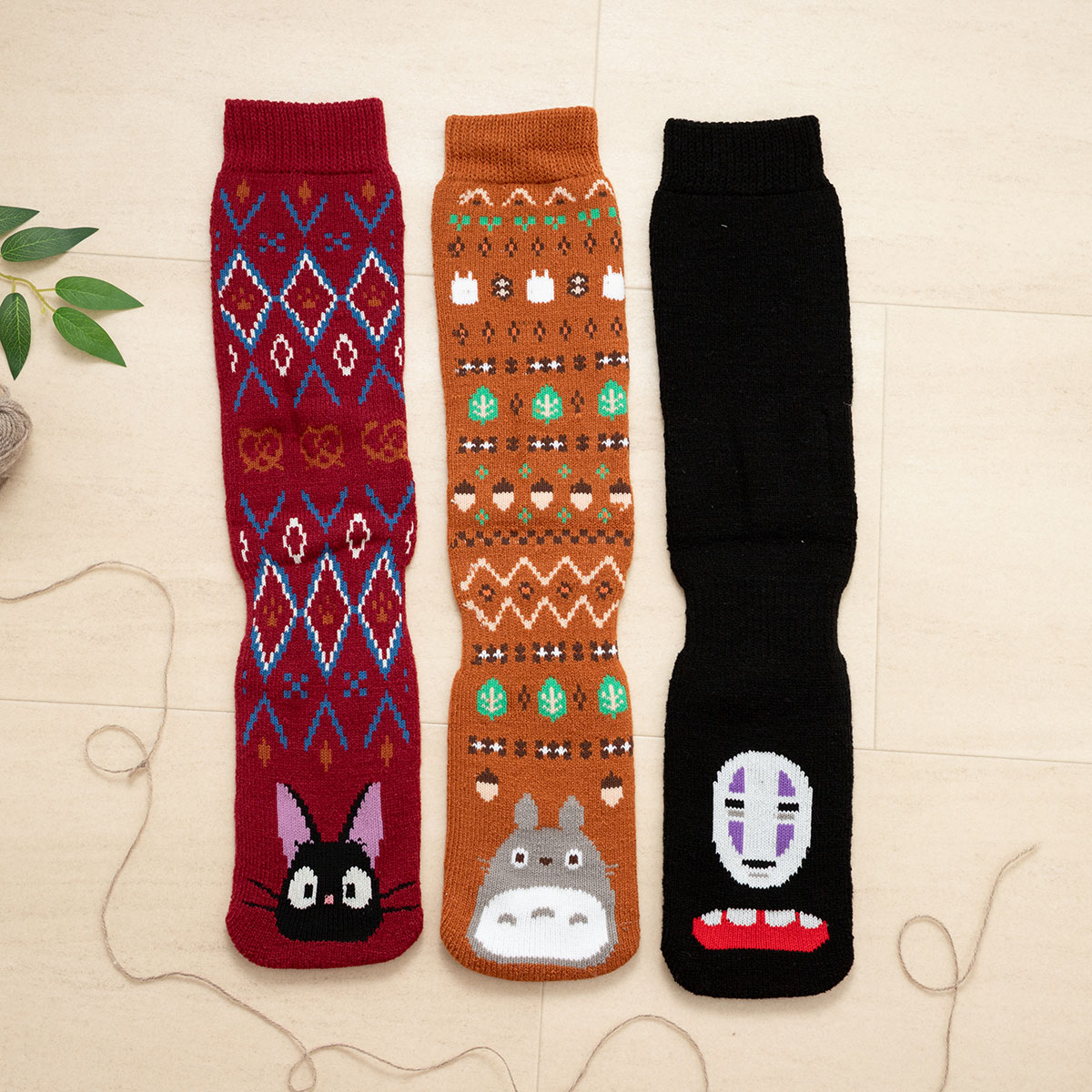 どんぐり となりのトトロ 毛布ソックス キャラメル 22-26cm | どんぐり