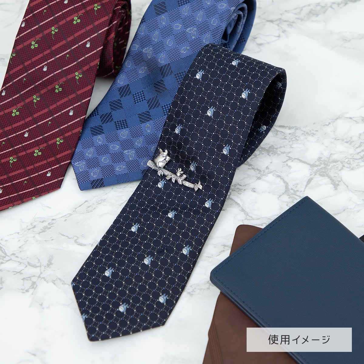 となりのトトロ ネクタイ 26SS サークルドット ネイビー | どんぐり