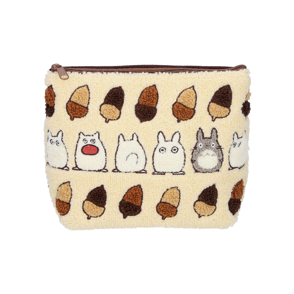 となりのトトロ ほこモコ刺繍シリーズ ポーチ アイボリー | どんぐり