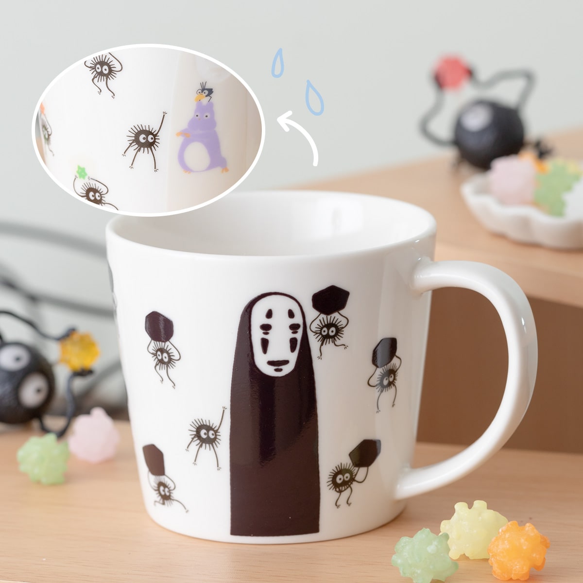 千と千尋の神隠し ふしぎなマグカップ カオナシとススワタリ