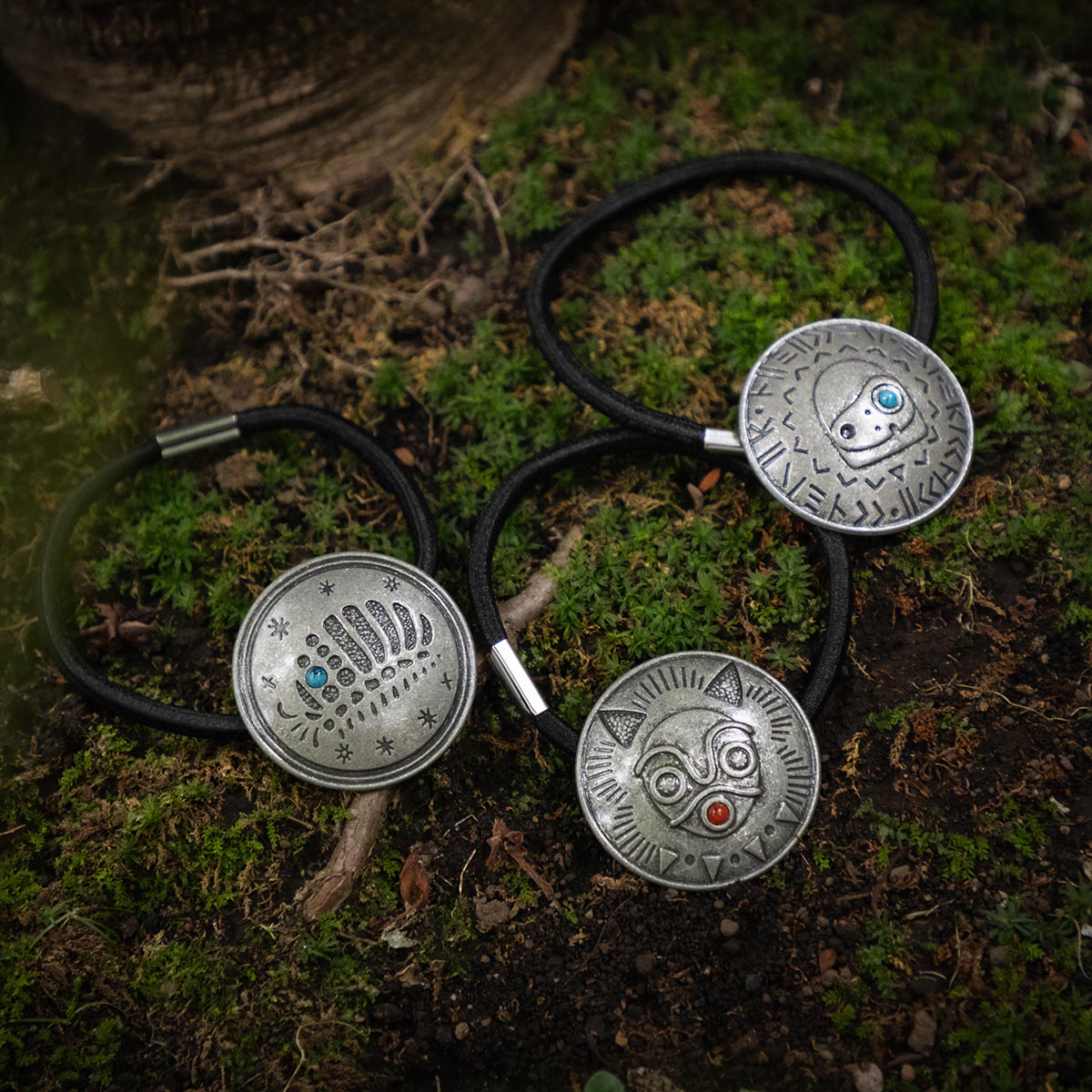 GBL】もののけ姫 コンチョヘアゴム サンのお面 | どんぐり共和国そらの