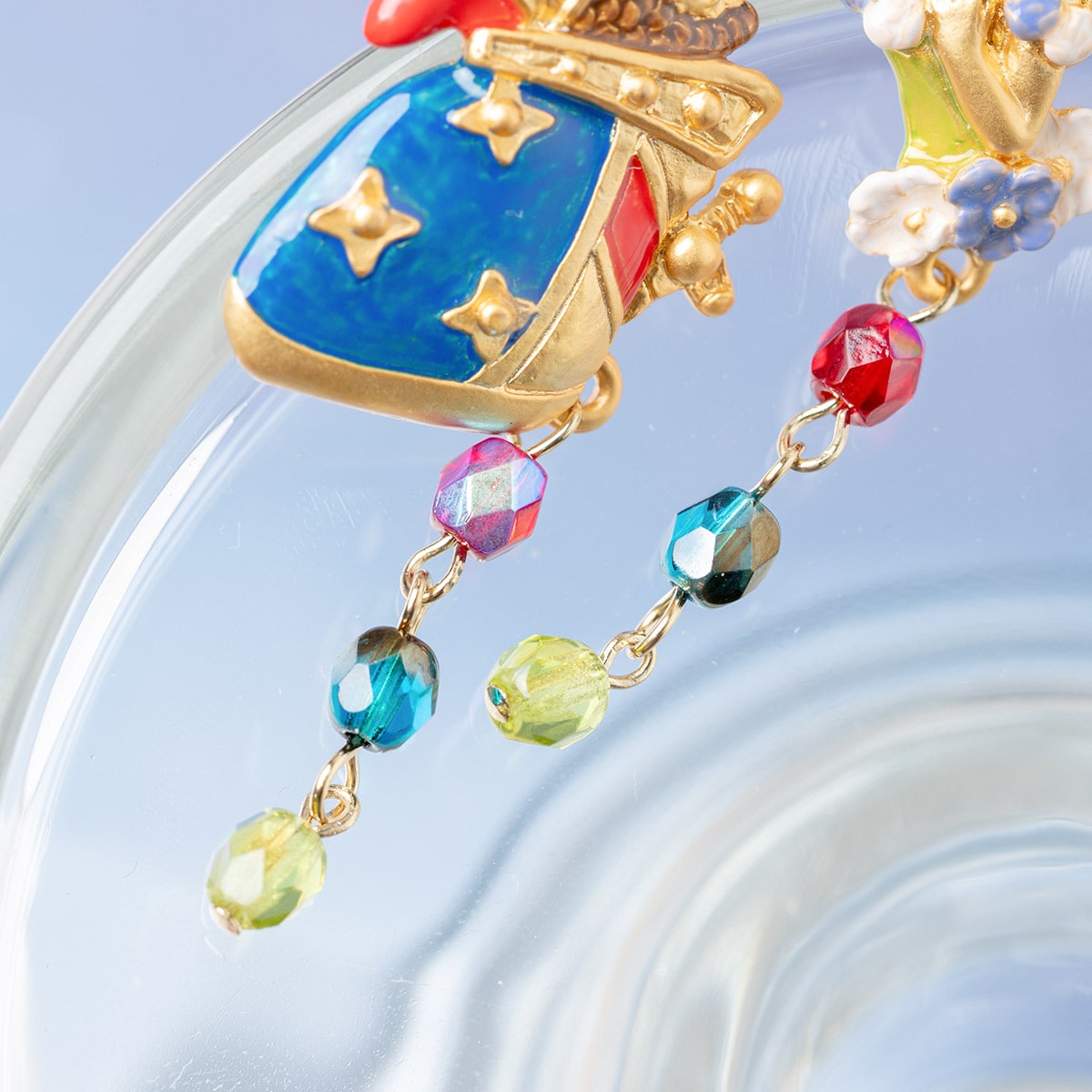 オルゴナイト勾玉 ピアス「ハート」金属アレルギー対応 | 亀中工房