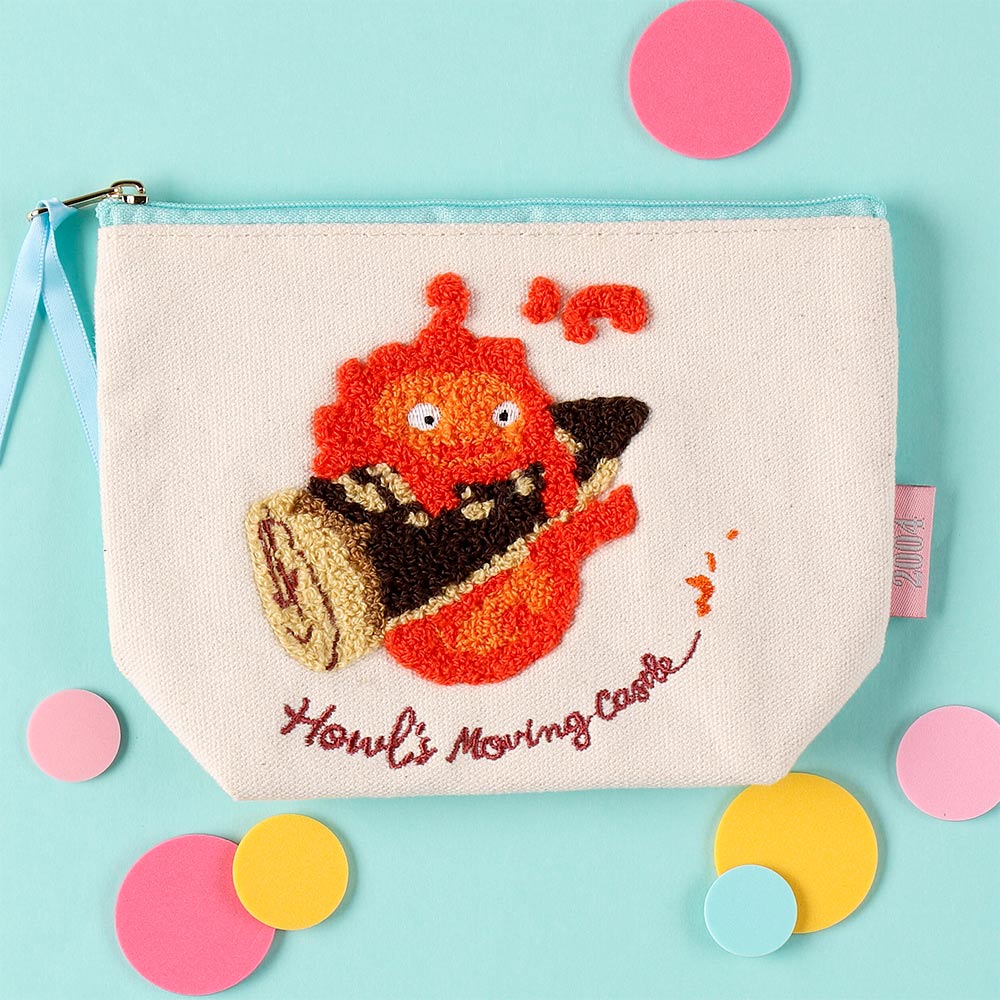ジブリ　ハウルの動く城　刺繍ブローチ　タマオワールド　カブ　カルシファー バッジ・ピンズ ハウル＆カルシファー 「ハウルの動く城 刺繍