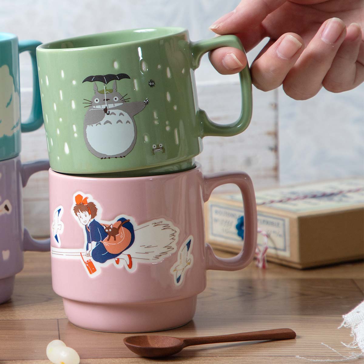 10個セット ☆ マグカップ ☆ 糸つむぎマグカップ [ 90 x 80mm・320cc ] : 宗峰窯 マグカップ 糸つむぎ ブルー 約330ml 758-10-433