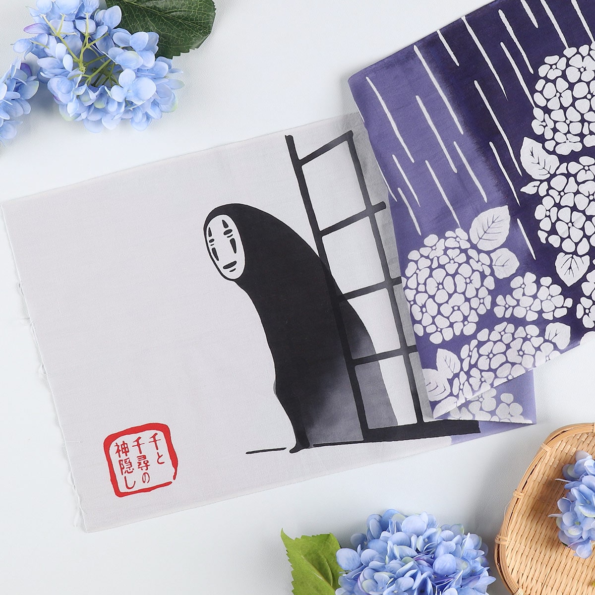 千と千尋の神隠し 本染め手拭い カオナシ雨の夜 | どんぐり共和国そら