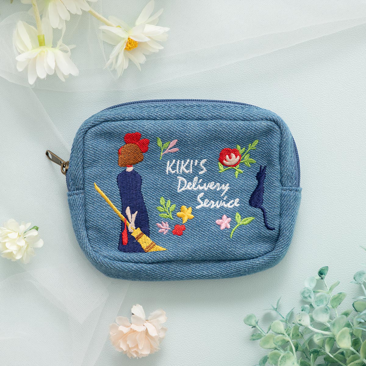 【ぽこぽん】刺繍デニムバックNo.633　刺繍ポーチNo.183 Amazon.co.jp: 鬼滅の刃 ポーチ 禰豆子 (刺繍デニム) サイズ 約