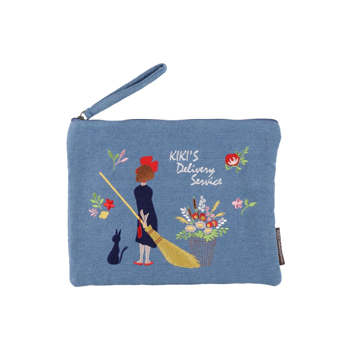 ブラックWデニム♡刺繍のA4すっぽりクッタリ肩掛けバッグ♡ 7/11(金)午前10時発売予定》魔女の宅急便 デニム刺繍シリーズ