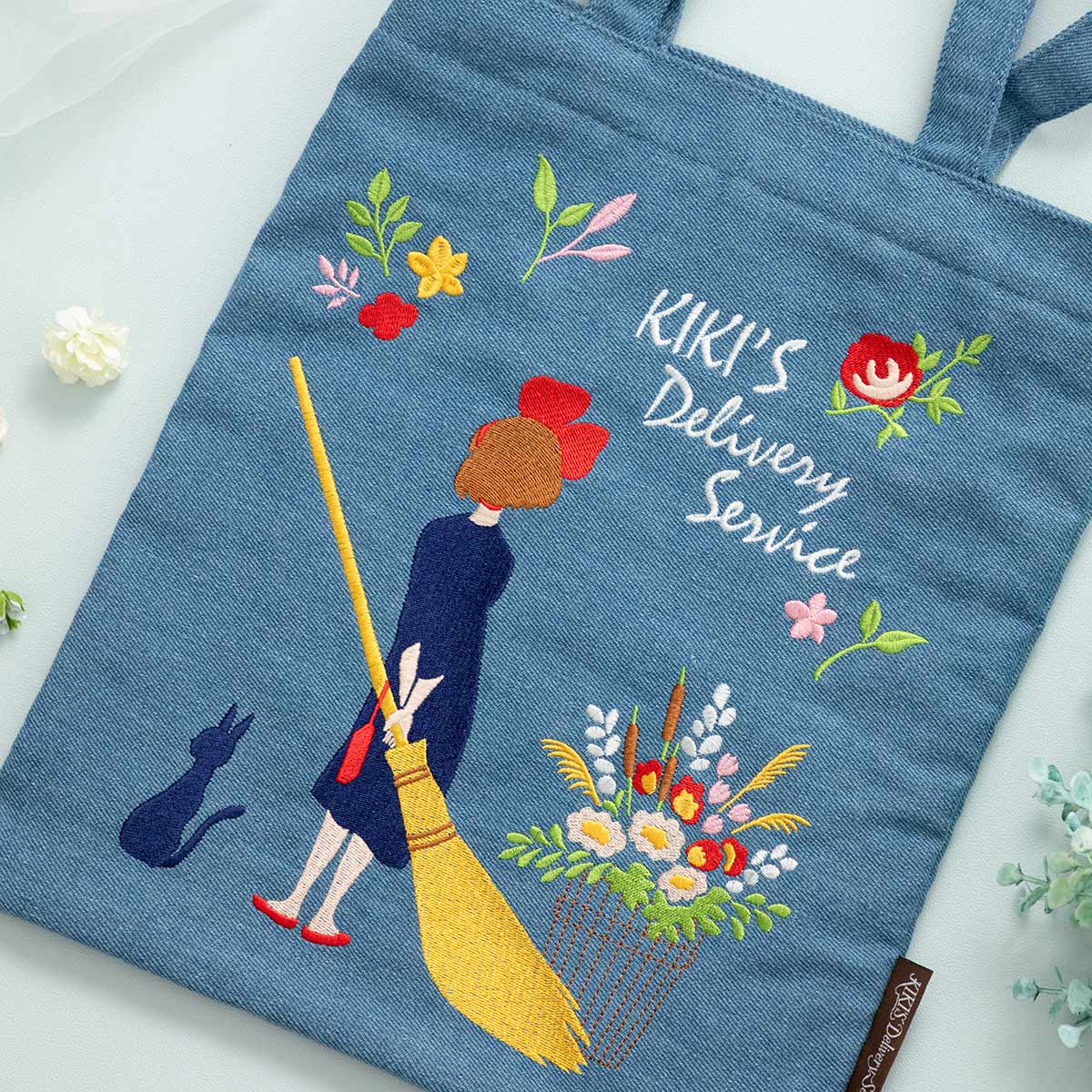 sandro★デニ トートバッグ 魔女の宅急便 デニム刺繍シリーズ 縦型トートバッグ | どんぐり