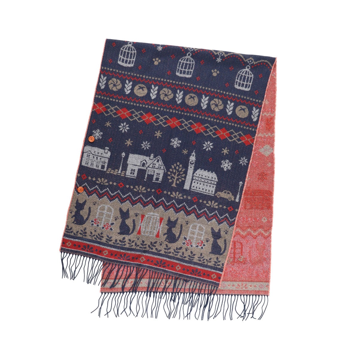 魔女の宅急便 ボタン付ストール コリコの街 | どんぐり共和国そらのうえ店