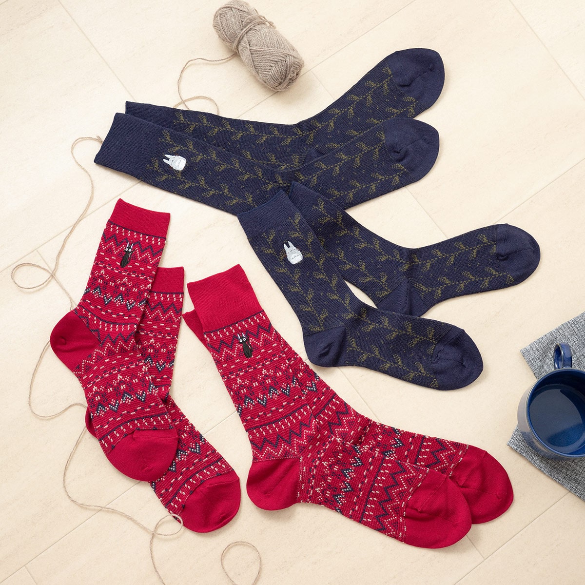 となりのトトロ 編み総柄ソックス（大トトロ） | どんぐり共和国そらの